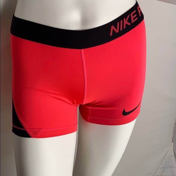 Nike Pro Racer pink and black athletic compression shorts 890222-617 - Picture 1 of 13